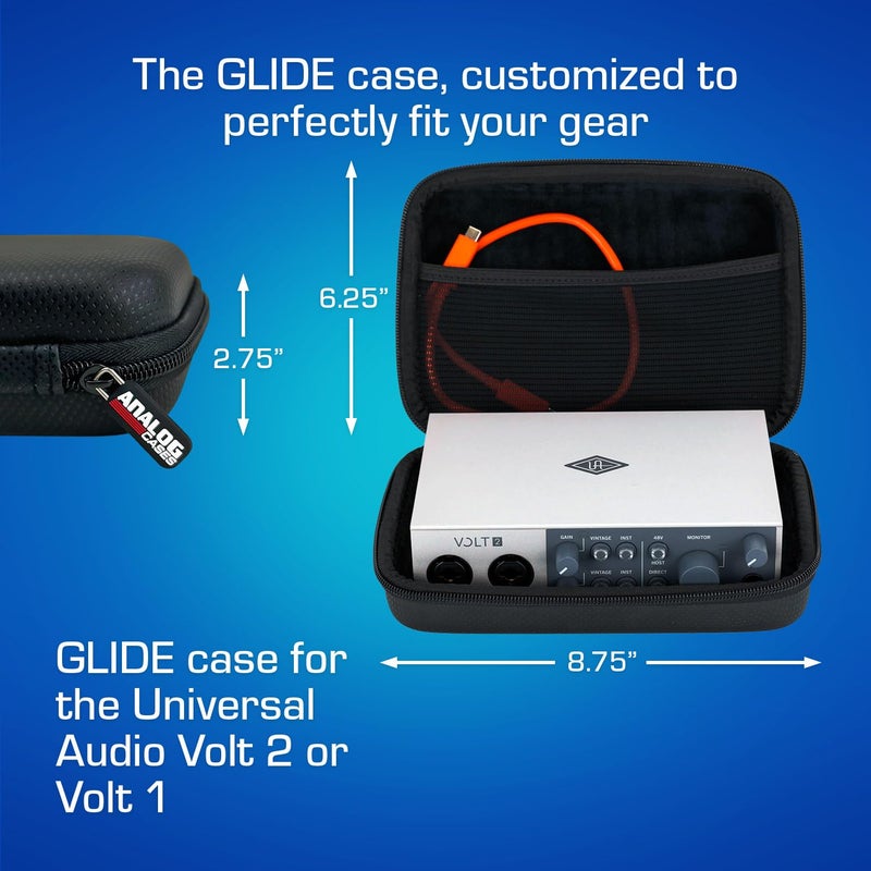 ANALOG CASES Universal Audio Volt 1/2 / Apollo Solo/Arrow/Focusrite Scarlett 4i4 Case - Custom-Fitted Compact GLIDE Case for Travel - Image 5